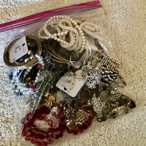 Bag of costume jewelry